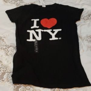 I LOVE NY Black cotton ladies Tee